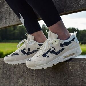 Nike🐮Air Max 90 Futura "Cow Print" sneakers - FN7170 133 - Wns Size 8.5